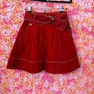 Miss Sixty red jeans skirt .